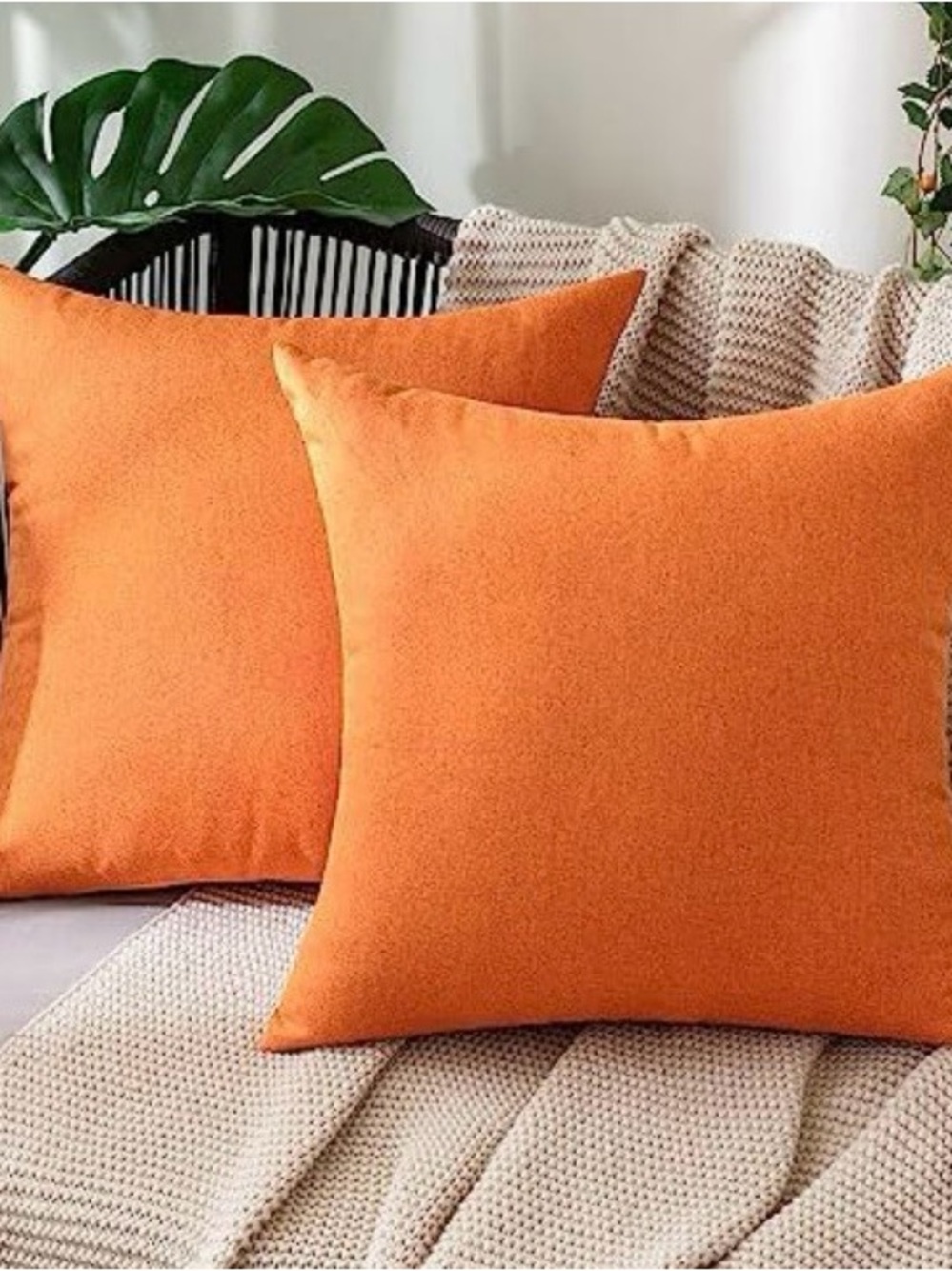 Orange Decorative Throw Pillow Pair - Home Accents